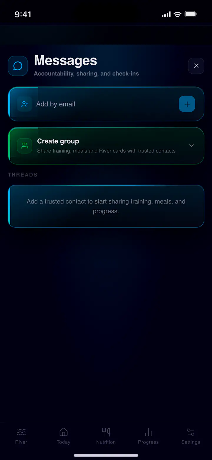 COACHES secondary app screen